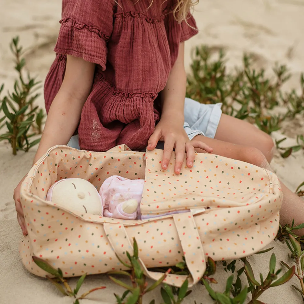Olli Ella Dinkum Dolls Carry Cot - Gumdrop Hot