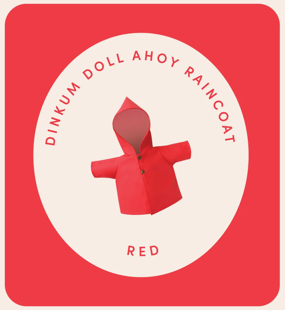 Olli Ella Dinkum Dolls Rainy Play Set - Red Clearance