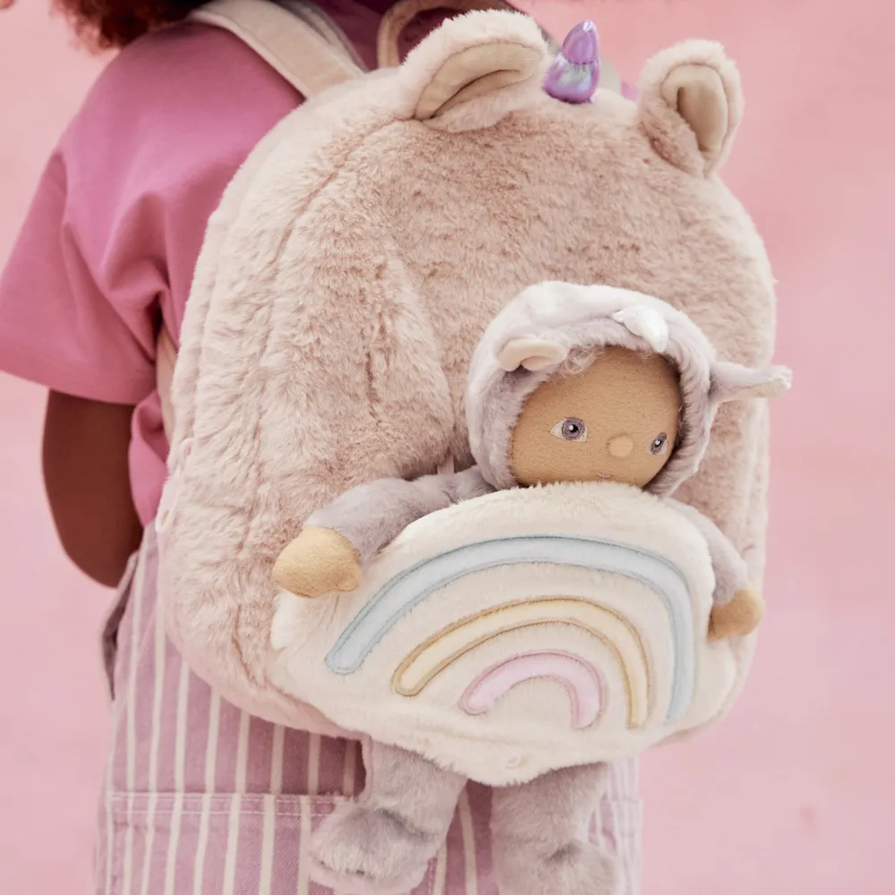Olli Ella Hopalong Unicorn Backpack - Pink