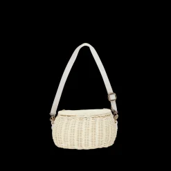 Olli Ella Mini Chari Rattan Bag - Chalk New