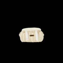 Olli Ella Mini Chari Rattan Bag - Chalk New