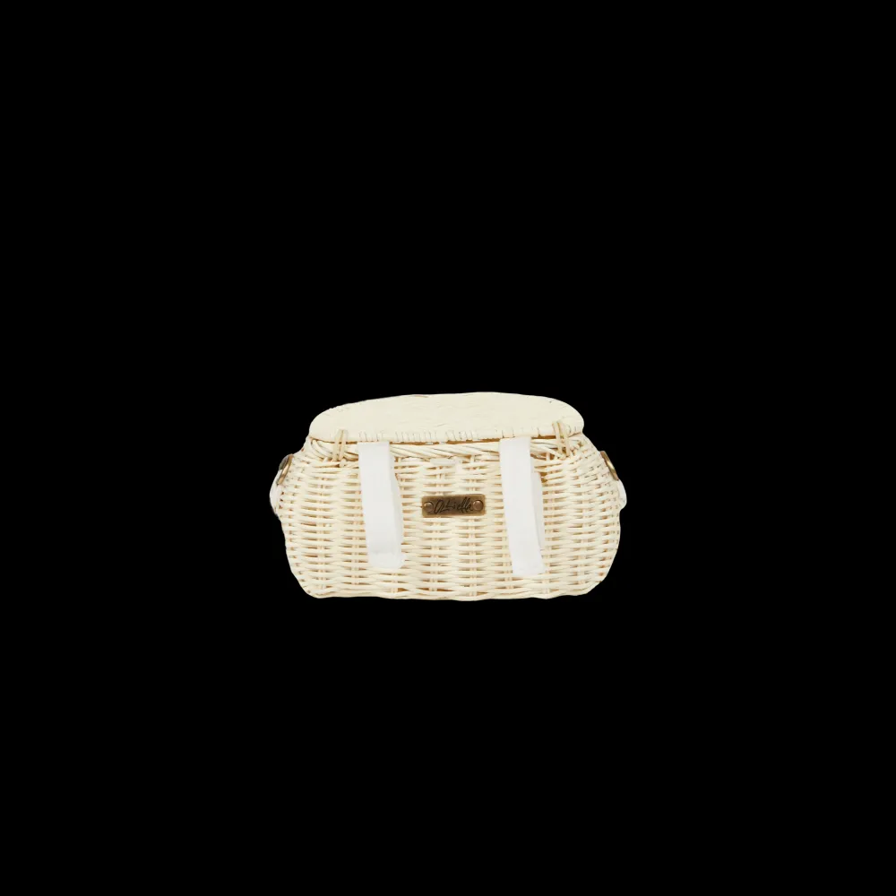 Olli Ella Mini Chari Rattan Bag - Chalk New