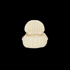 Olli Ella Mini Chari Rattan Bag - Chalk New