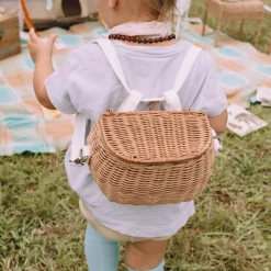 Olli Ella Mini Chari Rattan Bag - Natural Sale