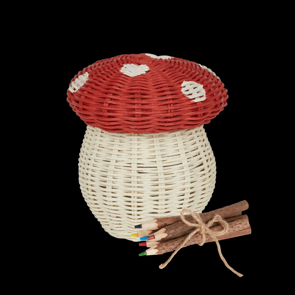 Olli Ella Porcini Basket - Red Online