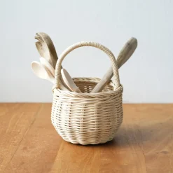 Olli Ella Rattan Berry Basket - Straw
