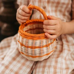 Olli Ella Rattan Berry Basket - Stripe Discount