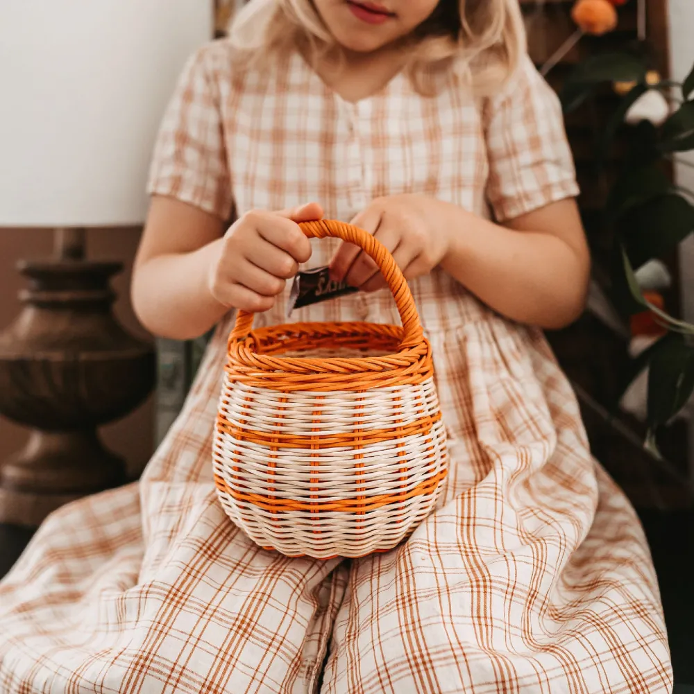 Olli Ella Rattan Berry Basket - Stripe Discount