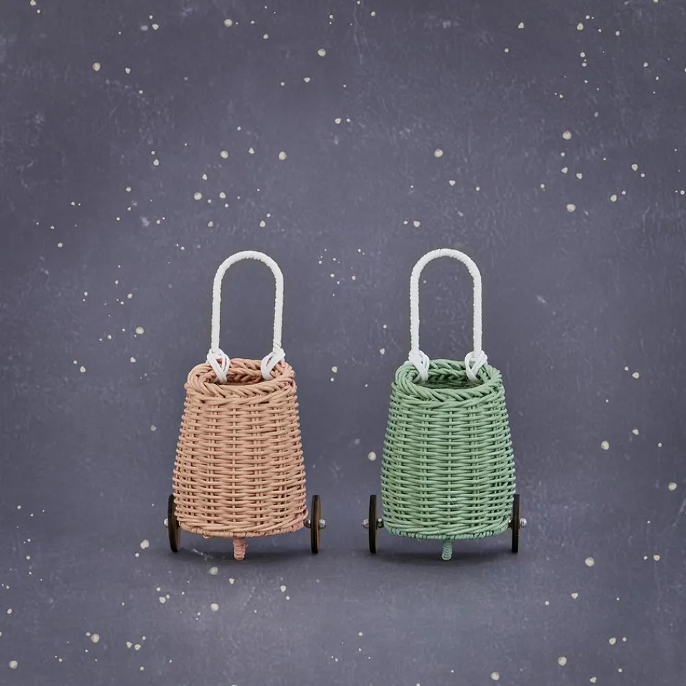 Olli Ella Rattan Doll Luggy - Rose Hot