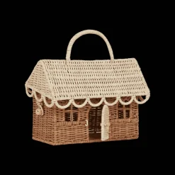 Olli Ella Rattan Gingerbread Casa Clutch Clearance