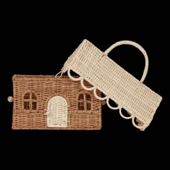 Olli Ella Rattan Gingerbread Casa Clutch Clearance