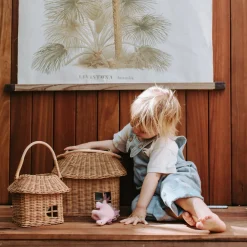 Olli Ella Rattan Hutch Small Basket New