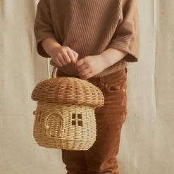 Olli Ella Rattan Mushroom Basket - Natural Sale