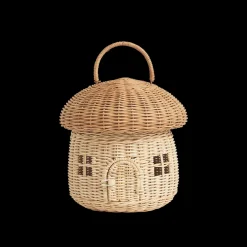 Olli Ella Rattan Mushroom Basket - Natural Sale