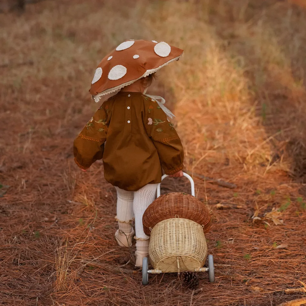 Olli Ella Rattan Mushroom Luggy - Natural Sale