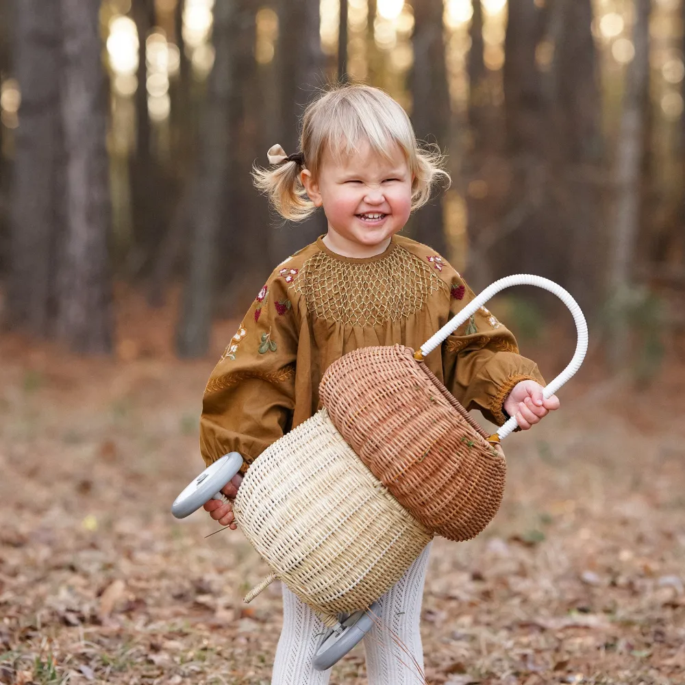 Olli Ella Rattan Mushroom Luggy - Natural Sale