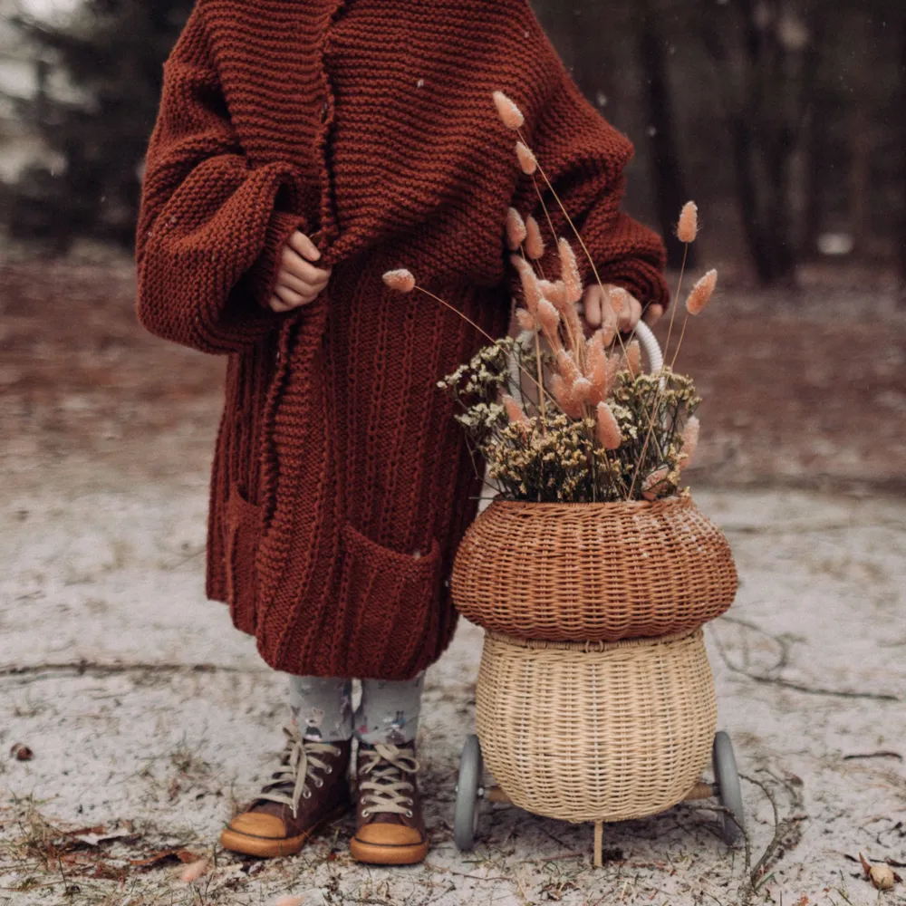 Olli Ella Rattan Mushroom Luggy - Natural Sale