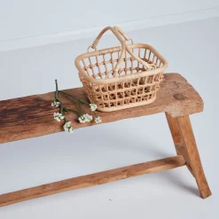 Olli Ella Rattan Tarry Basket - Wheat Sale