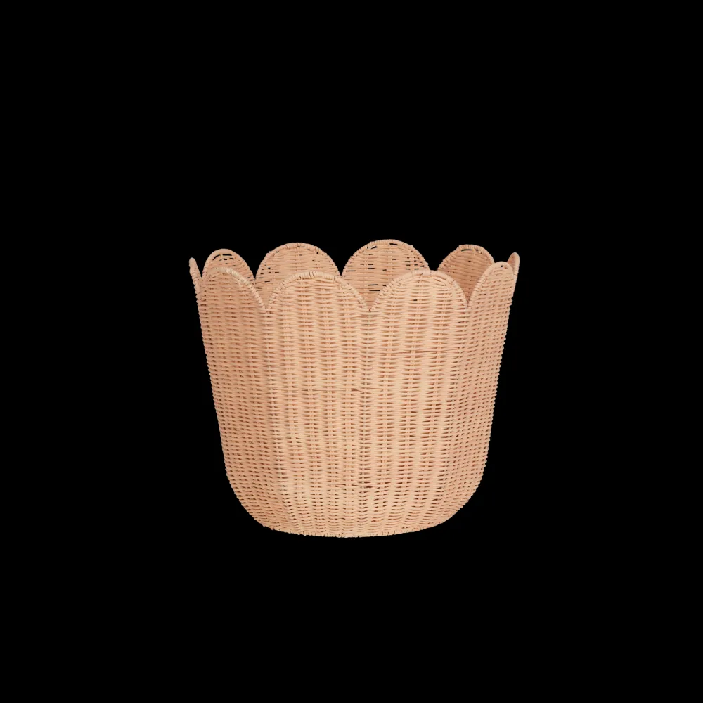 Olli Ella Rattan Tulip Basket - Seashell Pink Sale