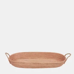 Olli Ella Reva Seagrass Changing Basket - Rose Hot