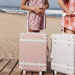 Olli Ella See-Ya Suitcase - Pink Daisies Clearance