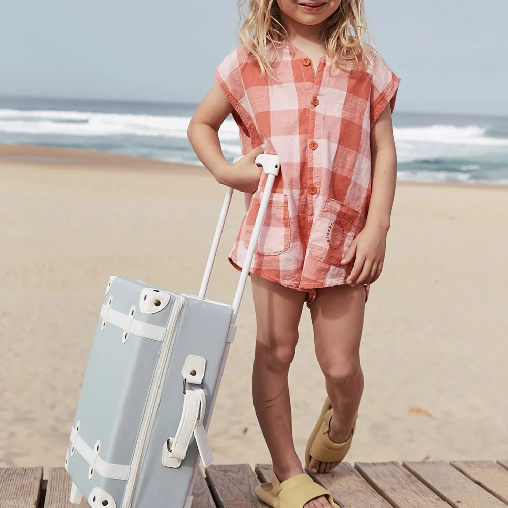 Olli Ella See-Ya Suitcase - Steel Blue Sale