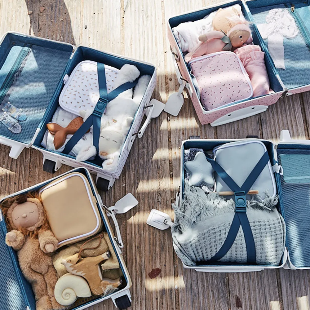 Olli Ella See-Ya Suitcase - Steel Blue Sale
