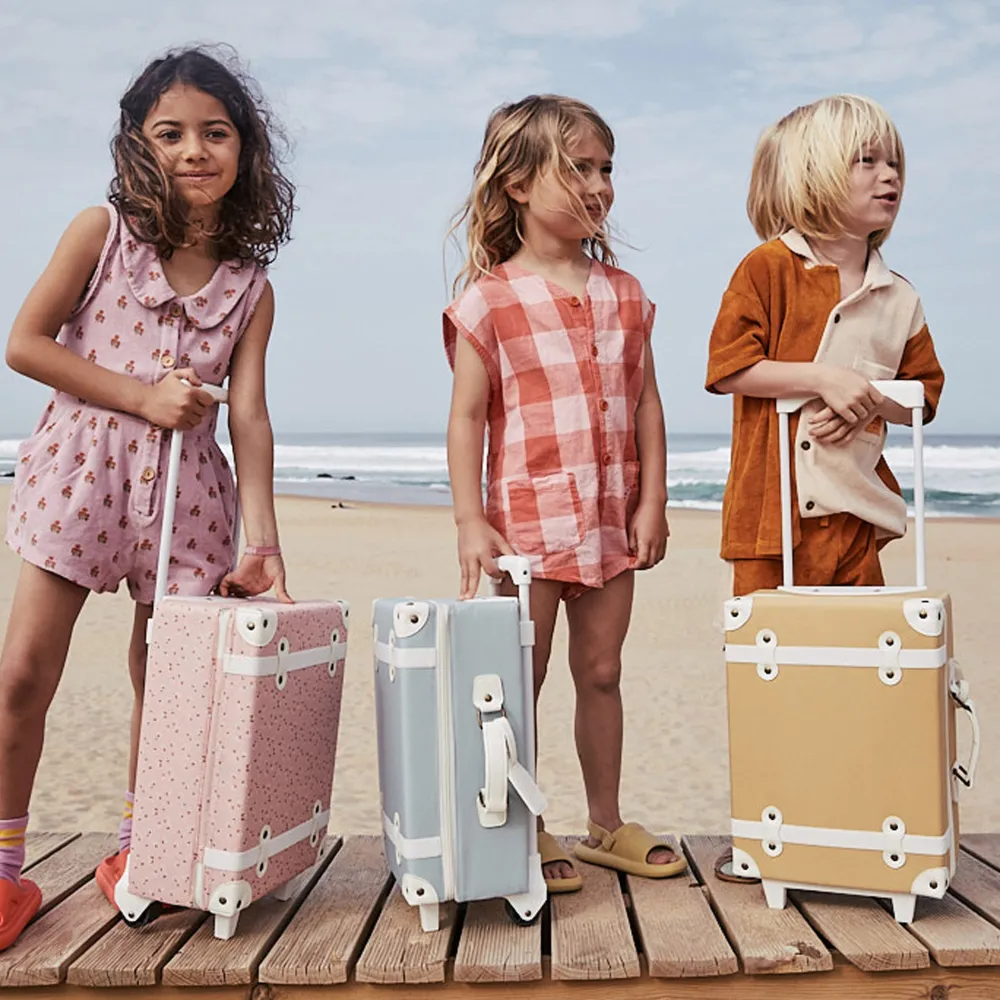 Olli Ella See-Ya Suitcase - Steel Blue Sale