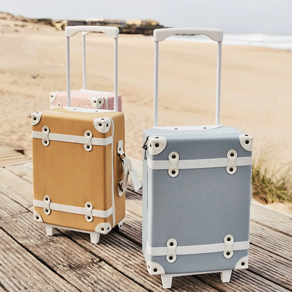 Olli Ella See-Ya Suitcase - Steel Blue Sale
