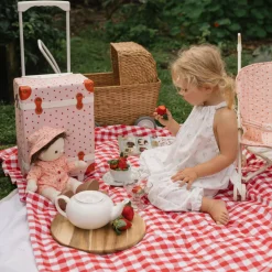 Olli Ella See-ya Suitcase - Strawberry Best