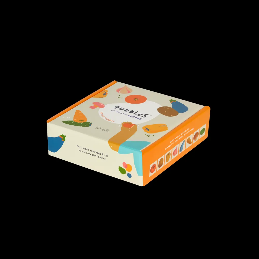 Olli Ella Tubbles - Sensory Stones - Vibrant Veggies New
